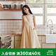 森馬（Semir）連衣裙女夏季分割收腰中長裙圓領純色2026簡約背心裙10A326114019