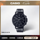 卡西歐（CASIO）商務黑武士手表 時尚鋼帶防水考試男士石英表腕表男款 七夕送禮 MTP-E321B-1A