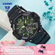 卡西歐（CASIO） 男表女表卡西歐手表男女情侶表學生時尚運動表太陽能雙顯電子表 MCW-100H-3AVDF綠巨人