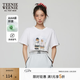 Teenie Weenie小熊女裝圓領T恤夏季休閑活力寬松基礎短袖 白色 S