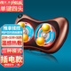 安尚按摩器枕電動(dòng)靠墊充電熱敷振震動(dòng)推拿揉捏頸腰肩部按摩椅墊護頸脊椎頭脖子按摩儀 插電單鍵4頭