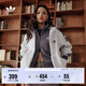 adidas通勤百搭經(jīng)典休閑運(yùn)動(dòng)連帽夾克外套男女春夏阿迪達(dá)斯三葉草 亮白   S