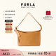 芙拉（FURLA）[七夕禮物]GINEVRA大號女士單肩包時尚通勤氣質大容量斜挎包方包 棕色 L