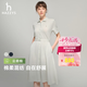 HAZZYS【宋佳同款】哈吉斯女裝 26新款夏季系帶收腰POLO連衣裙 綠色GR L (165/88A 40)