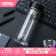 膳魔師（THERMOS）玻璃杯雙層隔熱水杯茶水分離杯泡茶300ml高硼硅透明便攜 TCGD-300 【熱賣推薦】黑色 300ml