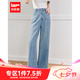 IEF/愛依服【DNA系列】2026新款春季牛仔闊腿褲 牛仔淺藍 M