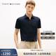 Tommy Hilfiger【新品首降】26夏男珠地棉防曬涼感短袖T恤/絲光棉鑲邊門襟POLO衫 【絲光棉撞色門襟POLO】藏青色DW5 XL （推薦：165-180斤）
