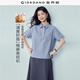 佐丹奴亞麻襯衣女夏季新款棉麻寬松半開筒條紋襯衫女短袖13346236