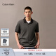 Calvin KleinJeans25夏季男士商務休閑通勤ck絲光棉撞色翻領短袖T恤POLO衫