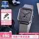 卡西歐（CASIO）女表小方塊皮帶鋼帶月相網紅同款熊貓配色石英情侶表日韓表 MTP-M305M-8AVDF
