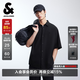 杰克·瓊斯（JACK&JONES）26年夏季男裝休閑短袖襯衫男寬松潮流穿搭簡約小眾彈力黑色襯衣 E40黑色 L 略偏大，卡碼建議拍小