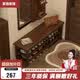 家逸實(shí)木換鞋凳入戶門(mén)口高級(jí)感穿鞋凳家用玄關(guān)進(jìn)門(mén)鞋凳鞋柜一體可坐