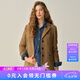 ELAND【100%綿羊毛】衣戀西裝女時尚通勤人字呢外套新款 卡其色(35)Beige M /165