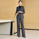 芭妃婭秋冬厚款西裝外套女職業(yè)裝高端時(shí)尚設計感西服套裝正裝工作服氣質(zhì) 灰色西裝+闊腿褲 L