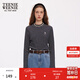 Teenie Weenie小熊女裝秋休閑簡約時髦拼接條紋中領打底衫 藏青色 M 165