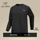 ARC'TERYX始祖鳥 KRAGG COTTON SINCE 1989 CREW LS 女子 棉質(zhì)長袖T恤 Black / Violectric/黑色/紫羅蘭色 M