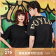 BOY LONDON黑粉寬松時尚朋克潮牌圓領T恤夏季新款男女短袖N01905 黑色N01910 （黑金） XL