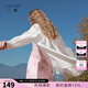 三彩【六好氧氣衫】2026春秋新款輕薄萊賽爾襯衫襯衣寬松開叉Z 珍珠白 M 160/84A
