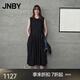 江南布衣（JNBY）【商場同款】26夏新品連衣裙無袖圓領全棉簡約收腰5Q4G14520 001/本黑 S