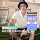 HAZZYS【涼感】哈吉斯男裝 夏季PHIZ系列上衣休閑短袖POLO衫男 米黃色OW XL （180/100A 50）