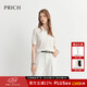 PRICH【萊賽爾+亞麻】簡約氣質翻領短袖針織開衫2026夏新款上衣女 39象牙白色8731M M 165