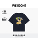 WE11DONE【明星同款】WE11DONE26春季新品男女同款趣味彩繪兔子短袖T恤 海軍藍 S