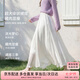 尚都比拉優雅流光半身裙女夏季溫柔風遮肉顯瘦A字裙子輕盈垂感松緊腰傘裙