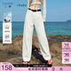 三彩【100棉】2026夏季新款牛仔褲高腰寬松長褲女