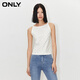 ONLY夏季簡(jiǎn)約休閑修身短款無(wú)袖工字背心T恤女|124103007 S00 白色 S 160/80A