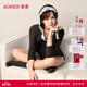 愛慕（Aimer）【文淇同款】26新品海藻家居服Lite連帽長袖上衣/短袖短褲/睡裙女 【連帽長袖上衣】茶褐色 AM45C631 L 170