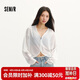 森馬（Semir）外套女夏蝙蝠袖寬松V領罩衫2026松弛感慵懶辣妹夾克109326108013