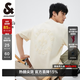 杰克·瓊斯（JACK&JONES）26年男裝春夏季重磅棉寬松復古哥特字母發泡印情侶短袖T恤男小眾 乳白色A05 常規 M 175