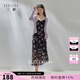 三彩2026夏季新款碎花吊帶連衣裙無袖A字裙長裙浪漫度假M 李子紫花卉 L 165/88A