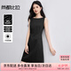 尚都比拉高級感無袖收腰連衣裙女夏季通勤顯瘦修身背心裙氣質優雅灰色中裙