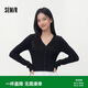 森馬（Semir）針織開衫女夏短款修身純色花邊V領正肩衣服疊穿上衣101325106002