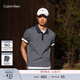 Calvin KleinJeans【純棉透氣】26春夏男士復(fù)古休閑ck刺繡條紋短袖T恤POLO衫