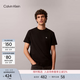 Calvin KleinJeans【純棉透氣】夏季男女情侶休閑ck字母純色針織短袖T恤上衣 UB1-太空黑 S 尺碼偏大，建議拍小一碼