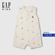 蓋璞（GAP）嬰幼兒2026春季新款純棉印花背心式短褲連體衣兒童裝867604