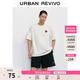 UR2026夏季新款男裝潮流棉質個性圖案圓領短袖T恤UUV460109 本白 L