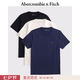 Abercrombie & Fitch經典小麋鹿圖案純棉3件組合裝重磅短袖T恤25秋季男裝124-5044 海軍藍多色 S (175/92A)