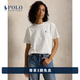 Polo Ralph Lauren 拉夫勞倫 女裝 經(jīng)典款寬松版型棉質(zhì)平紋針織圓領(lǐng)T恤 100-白色 L
