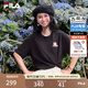FILA 斐樂易烊千璽同款多彩T恤情侶短袖2026夏季新款卡通貓咪刺繡T恤 正黑色-BK L 175/96A/L