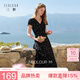 三彩【理想裙】2026夏季新款法式蕾絲V領碎花裙A字裙連衣裙浪漫長裙M