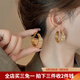 伊黛兒金色多層圈圈耳環(huán)女夸張耳圈獨(dú)特耳釘2026新款爆款高級感輕奢耳飾 E4115多層鋯石耳圈