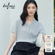 伊芙麗（eifini）秦嵐代言伊芙麗亞麻老錢風百搭氣質針織衫女2026夏季新款毛衫 藍色 青果領 M 105-115斤