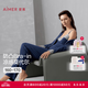 愛慕（Aimer）新品睡美人睡衣抗菌防螨帶杯不凸點吊帶九分褲三件套裝 【三件套】鳶尾藍 AM46A851 M 165