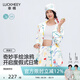 幸棉（LUCKMEEY）【云旗郝熠然同款】手繪涂鴉萊賽爾家居服套裝夏季透氣寬松可外穿 【男女同款】浪花白  長袖長褲 S