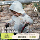 white wheat童裝【云朵棉】26秋季新款兒童長袖衛衣男童女童純棉寶寶連帽外套 城堡灰 【插肩款】 100