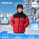 巴拉巴拉【balaOne】童裝兒童羽絨服男女童冬季厚款 紅色調00366-白鴨絨 100 (充絨量68g）