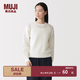 MUJI 女式 可水洗 網眼圓領毛衣女款針織衫女裝上衣26年春季 BA1RIA6S 米白色 M (160/84A)